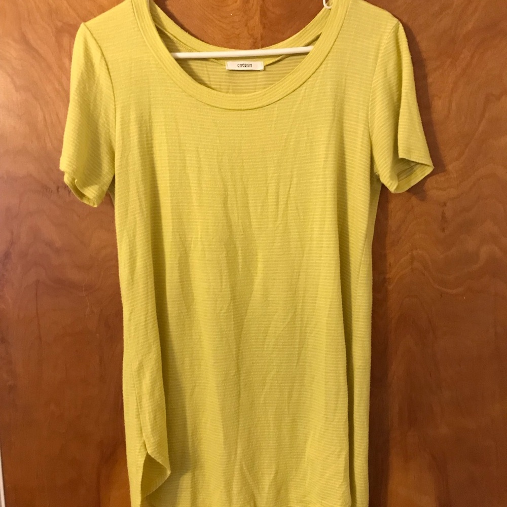 Cherish Yellow Short Sleeve Ribbed Tee